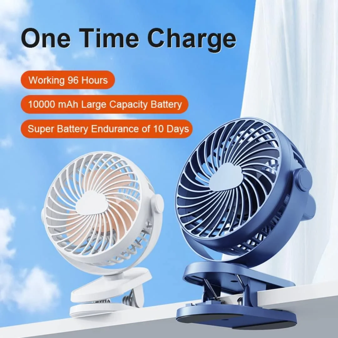 3 Speeds Portable Desk Fan, 10000mAh Rechargeable - Image 7