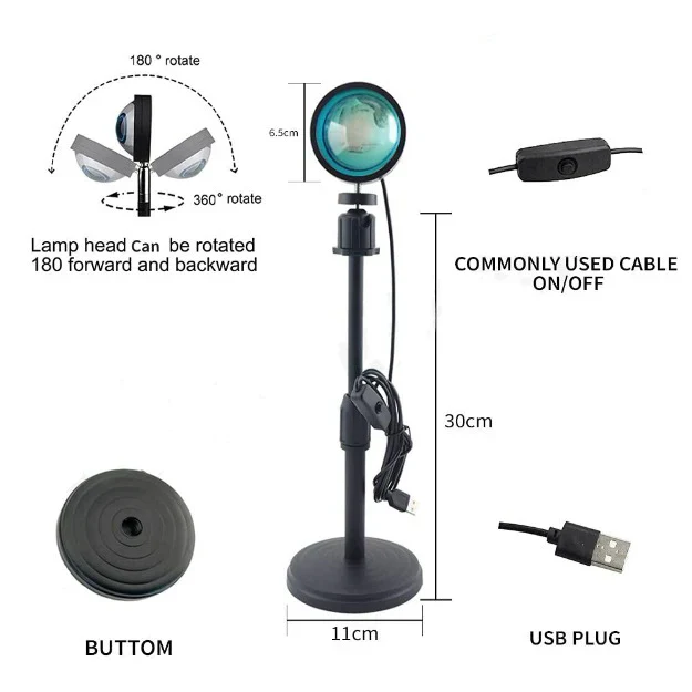 Sunset Lamp by RetroGoods™ with 16 Colors in 1, with Remote (PREMIUM QUALITY) - Image 5